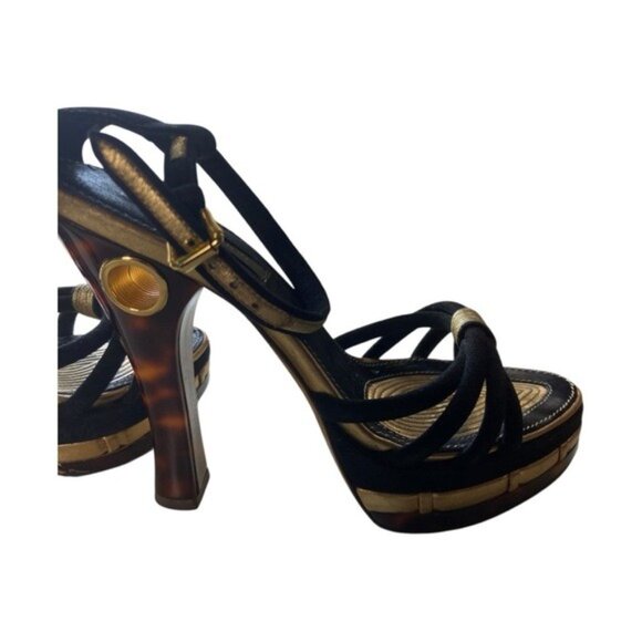 Louis Vuitton Strappy Platform High Heel Sandals – Size 35.5 (Made in Italy) - Picture 8 of 12